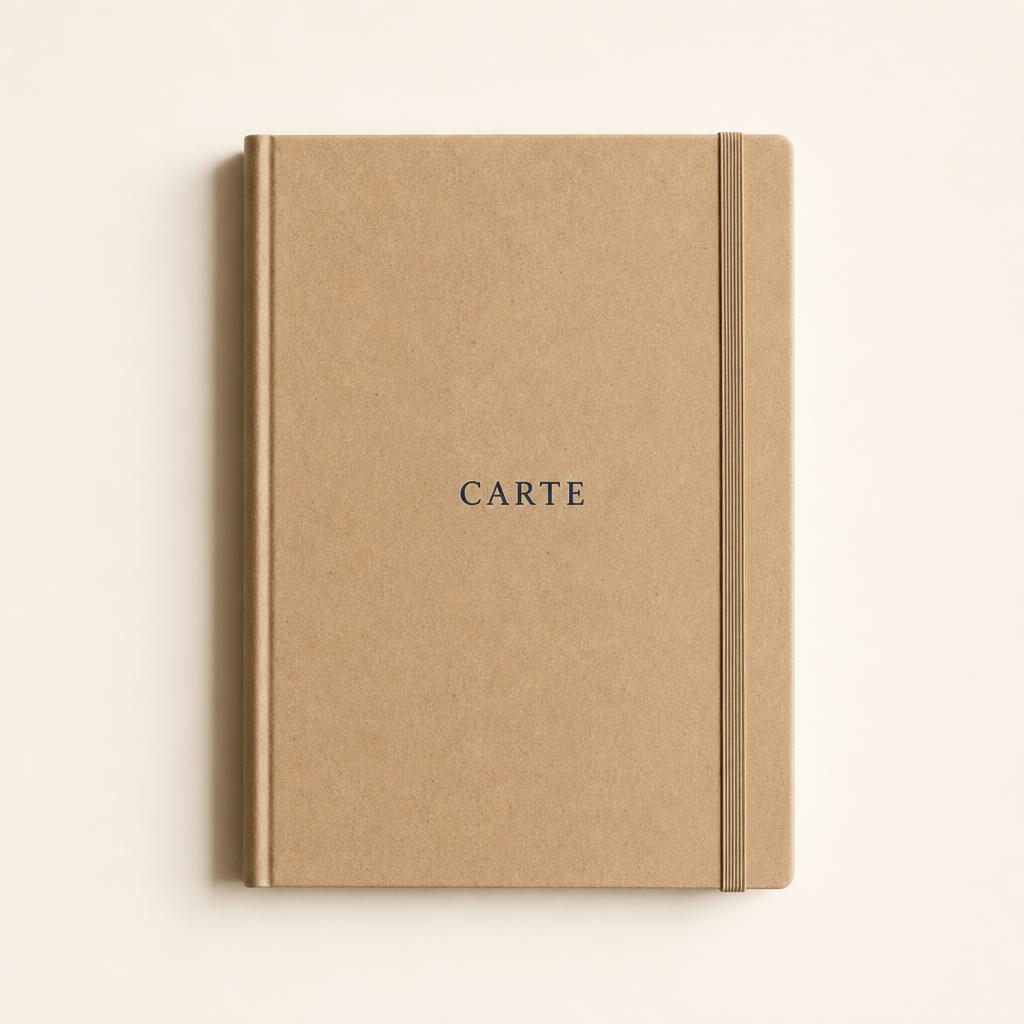 Carte hardcover notebook in kraft brown